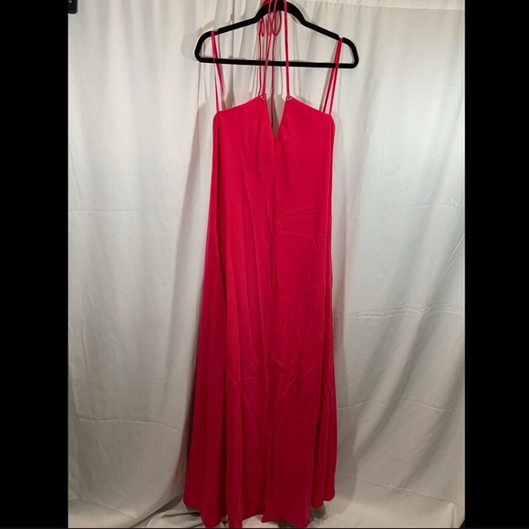 NWT $328 Jill Jill Stuart Halter Crepe Gown Peony - Picture 5 of 8